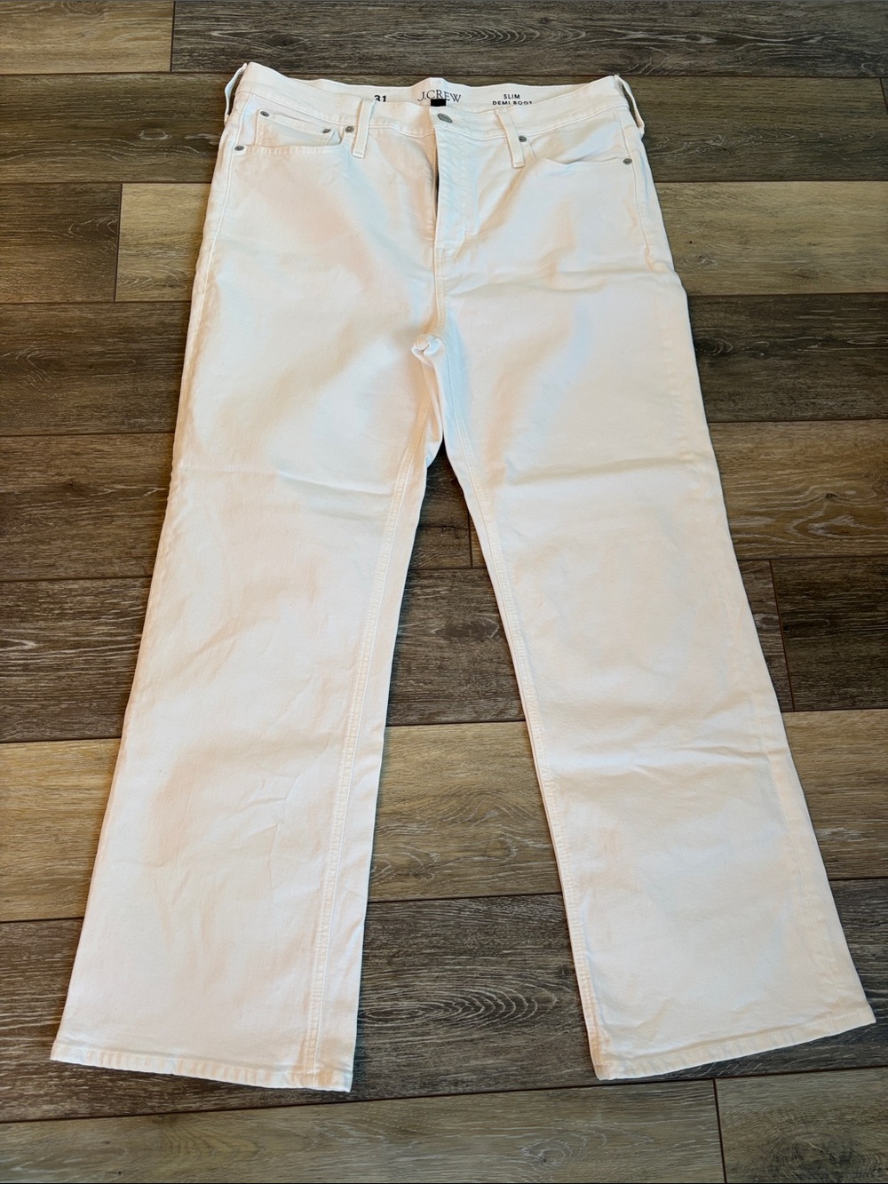 J. Crew Women’s White Flare Jeans
